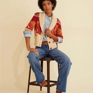 PENDELTON WOMEN'S WESTERN SCENIC COTTON CARDIGAN